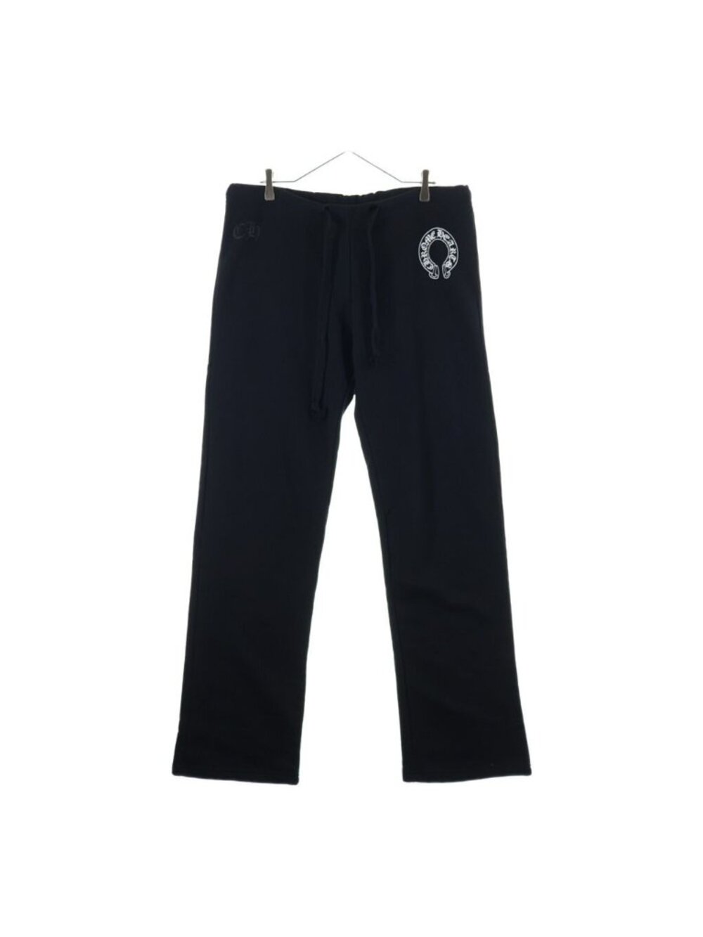 Chrome Hearts Sweatpants Horseshoe Print Relaxed Fit Black Pants